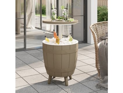 Chladicí stolek 3 v 1 polypropylen [364160] (Barva Světle hnědá)