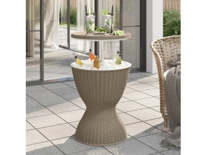 Chladicí stolek 3 v 1 polypropylen [364158] (Barva Hnědá)