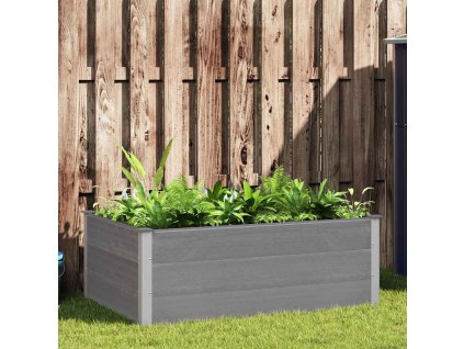 Vyvýšený záhon dřevoplast 150 x 100 x 54 cm [43609] (Barva Šedá)