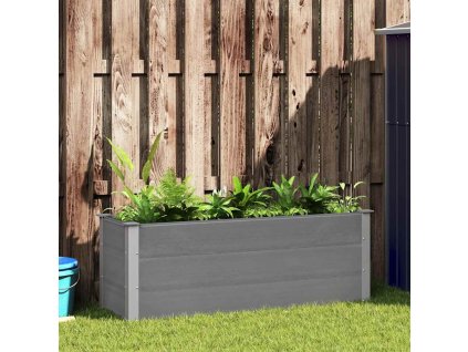 Vyvýšený záhon dřevoplast 150 x 50 x 54 cm [43607] (Barva Šedá)