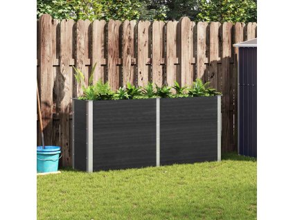 Zahradní vyvýšený záhon 200 x 50 x 91 cm WPC [318096] (Barva Šedá)