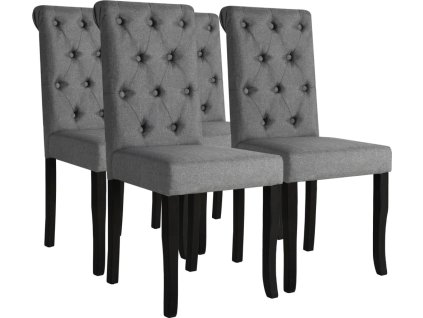 Jídelní židle 4 ks textil [245515] (Barva Tmavě šedá)