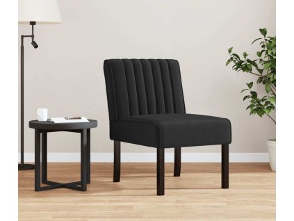 Nízké křeslo bez područek samet [352454] (Barva Černá)