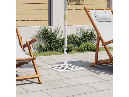 Stojan na slunečník 44 x 44 x 31 cm litina [317761] (Barva Bílá)