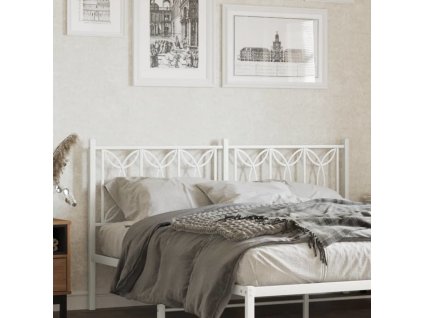 Kovové čelo postele 160 cm [376212] (Barva Bílá)