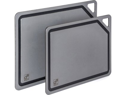 Prkénko krájecí G21 EcoCut z přírodní celulózy - sada 2 ks, grafitové [6354321]