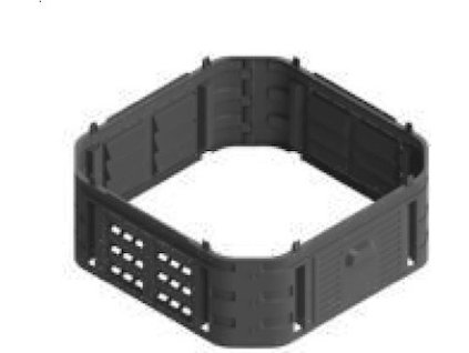 Nástavec Patrol na kompostér 260 l v33cm černý [6138260]