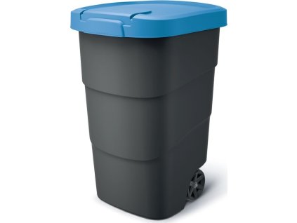 Popelnice Prosperplast Wheeler 95 l antracit s modrým víkem [611396]