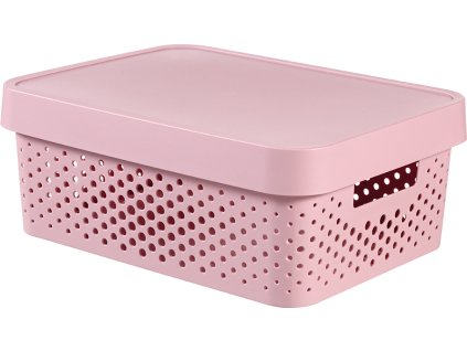 Box Curver Infinity Dots 11L s víkem růžový [610916]
