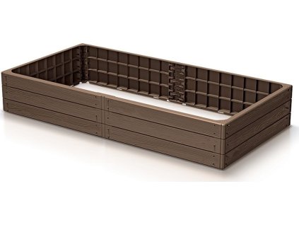 Vyvýšený záhon Prosperplast BASE WOODY hnědý 149,2 cm  [611302]