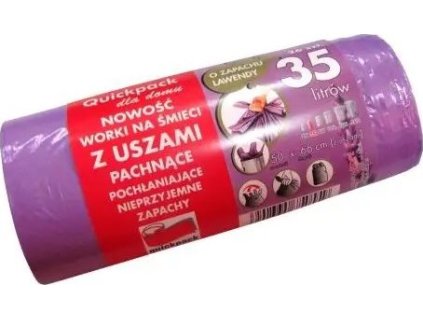 Pytel na odpad s uchy 35 l (26 ks) 50 x 56 cm s aroma levandule [6410017]