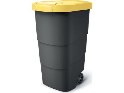 Popelnice Prosperplast Wheeler 110 l antracit se žlutým víkem [611193]