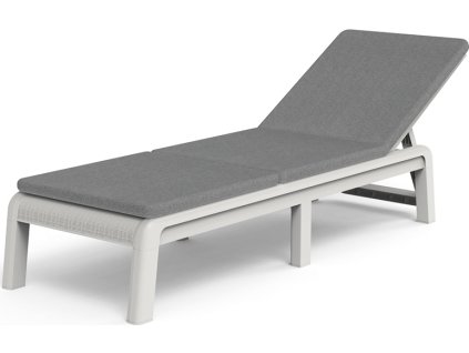 Lehátko Keter Mallorca bílé s polstrem [612029]