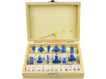 Sada Geko Frézy tvarové do dřeva 12 ks, 8 mm  [63612071]