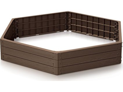 Vyvýšený záhon Prosperplast BASE WOODY hnědý 148 cm  [611435]