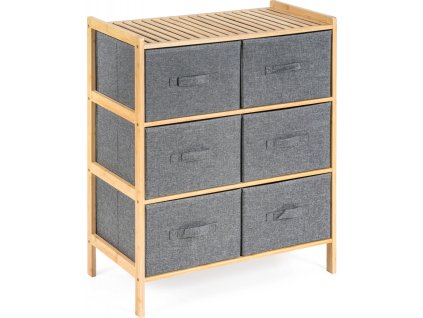 Bambusový regál G21 s 6 košíky  [6355523]