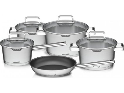 Sada nádobí G21 Gourmet Magic s cedníkem, 9 dílů, nerez [60022151]