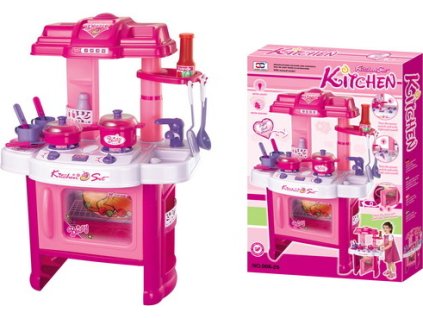 Hračka G21 Dětská kuchyňka DELICACY s příslušenstvím, růžová [690402]
