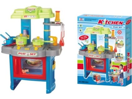 Hračka G21 Dětská kuchyňka DELICACY s příslušenstvím, modrá  [690403]