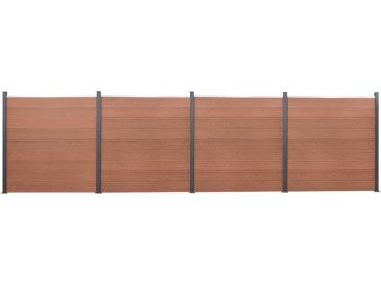 Sada plotových dílců 699 x 186 cm WPC [3211832] (Barva Hnědá)