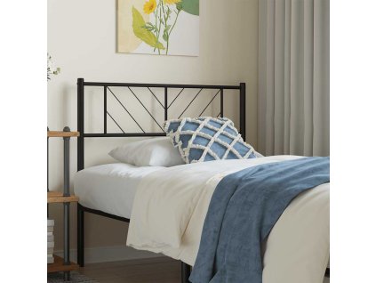 Kovové náhradní čelo postele 75 cm [372205] (Barva Černá)