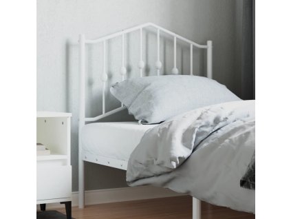Kovové čelo postele 80 cm [373865] (Barva Bílá)