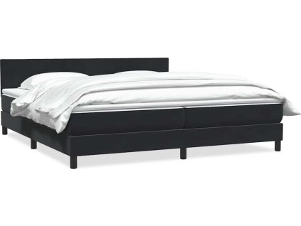 Box spring postel s matrací 180x220 cm samet [3316463] (Barva Černá)