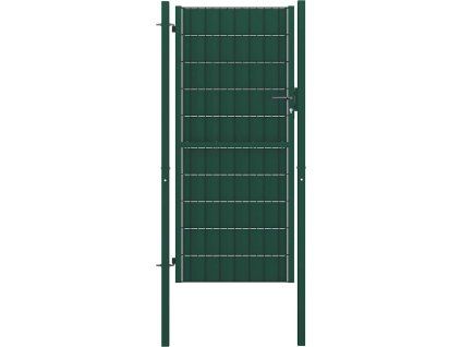 Plotová branka PVC a ocel 100 x 204 cm [145231] (Barva Zelená)