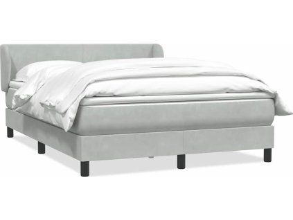 Box spring postel s matrací 140x220 cm samet [3317397] (Barva Světle šedá)