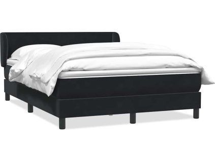 Box spring postel s matrací 160x220 cm samet [3317405] (Barva Černá)