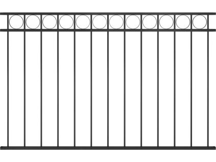 Plotový panel Assen ocelový 1,7x1 m [146317] (Barva Černá)