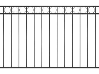 Plotový panel Assen ocelový 1,7x1 m [146317] (Barva Černá)