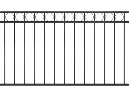 Plotový panel Assen ocelový 1,7x0,8 m [146316] (Barva Černá)