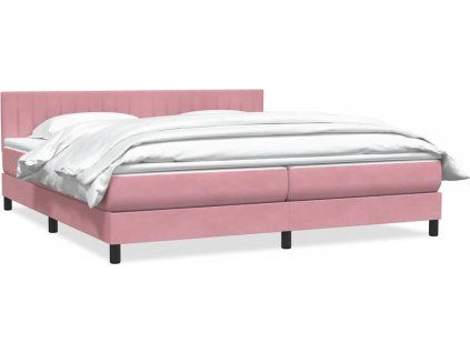 Box spring postel s matrací 180x210 cm samet [3316413] (Barva Světle šedá)