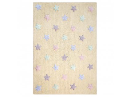 Pro zvířata: Pratelný koberec Tricolor Stars Vanilla