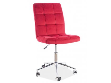 Kancelářská židle EMMI VELVET červená bordó