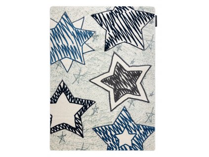 Dětský kusový koberec Petit Stars blue