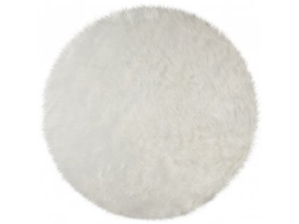 Kusový koberec Faux Fur Sheepskin Ivory kruh