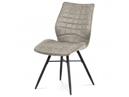 Jídelní židle LEVIS A, lanýžová látka vintage/kov
