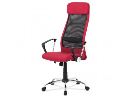 Kancelářská židle GARY, bordó látka a černý MESH