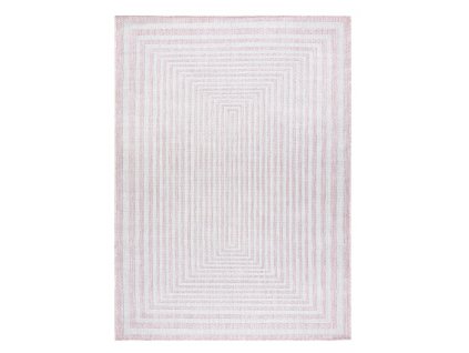 Kusový koberec Sion Sisal Labirinth 22376 pink/ecru – na ven i na doma