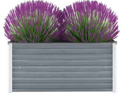 Vyvýšený záhon pozinkovaná ocel 100 x 40 x 45 cm [44854] (Barva Šedá)