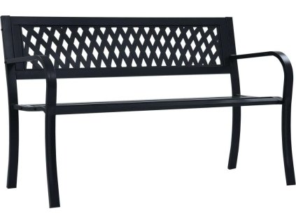 Zahradní lavice 125 cm ocelová [312039] (Barva Šedá)