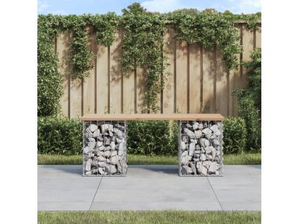 Zahradní lavice gabionový design 103x31x42 cm masivní douglaska [834329]