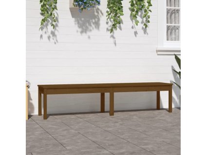 2místná zahradní lavice 203,5 x 44 x 45 cm masivní borové dřevo [824018] (Barva Přírodní borovice)
