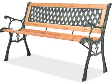 Zahradní lavice 122 cm dřevěná [40262]