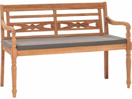 Lavice Batavia s poduškou 120 cm teak [316030] (Barva Tmavě šedá)