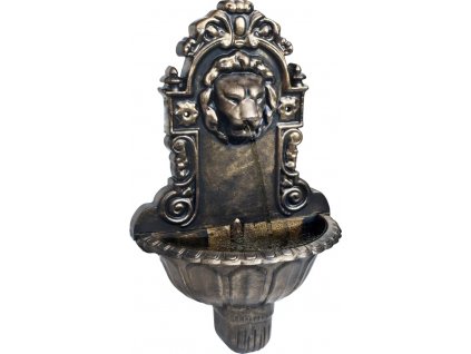Nástěnná fontána se lví hlavou bronzová [48222]