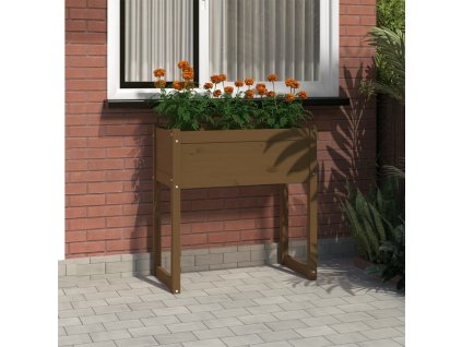 Truhlík 78 x 40 x 81 cm masivní borové dřevo [822135] (Barva medová hnědá)