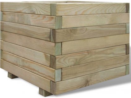 Zahradní truhlík 50 x 50 x 40 cm masivní borové dřevo [41659]